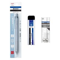 トンボ鉛筆 MONO（モノ）文具セット＜モノグラフライトシャープ グレイッシュブルー 0.5mm・替ゴム・シャープ芯 HB＞10セット