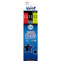 かきかたえんぴつ　ippo（イッポ）　2B　六角軸　プリントM（スポーツ系）　KB-KRM04-2B　1ダース（12本入）　トンボ鉛筆
