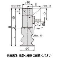 日本ピスコ 真空パッド VPMB15LBSー4B 1セット(4個)（直送品）