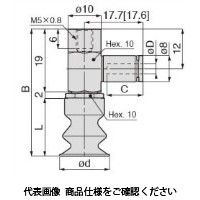 日本ピスコ 真空パッド VPMB8LBUー3J 1セット(5個)（直送品）