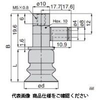 日本ピスコ 真空パッド VPMB20BSー4J 1セット(5個)（直送品）