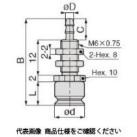 日本ピスコ 真空パッド VPMA10KUー3B 1セット(5個)（直送品）