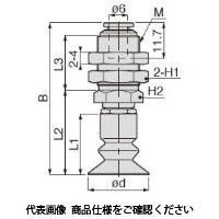 日本ピスコ 真空パッド VPA20LBUー6J 1セット(5個)（直送品）