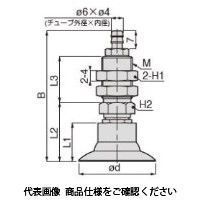 日本ピスコ 真空パッド VPA20LFSー6B 1セット(5個)（直送品）