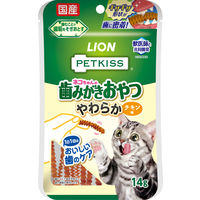 ペットキッス PETKISS ネコちゃんの歯みがきおやつ やわらか チキン味 国産 14g 2袋 キャットフード 猫 デンタルケア