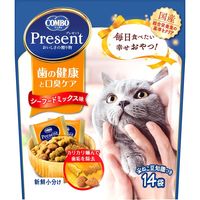 コンボ プレゼント 歯の健康と口臭ケア シーフードミックス味 総合栄養食 国産 42g（3g×14袋）5個 キャットフード おやつ