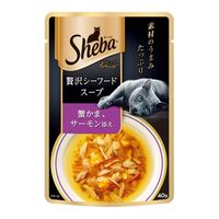 シーバ アミューズ 贅沢シーフードスープ 蟹かま・サーモン添え 40g 12袋 キャットフード 猫 ウェット パウチ