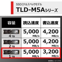 東芝エルイートレーディング(TLET)  1TB 内蔵SSD TLD-TLD-M5A01T4ML