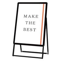 常磐精工 ポスターグリップスタンド看板 屋外用 B2片面ブラック (防水パック付) ウエイトアーム・水タンクセット（直送品）