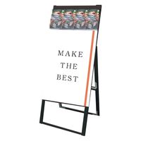 常磐精工 ブラックパンフレットケーススタンド看板 Dタイプ A1片面 ウエイトアーム・水タンクセット BPCSKD-A1K-3SET（直送品）