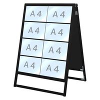 常磐精工 ブラックバリウスカードケーススタンド看板 A4横16両面 ウエイトアーム・水タンクセット BVACCSK-A4Y16R-3SET（直送品）