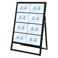 常磐精工 ブラックバリウスカードケーススタンド看板 A4横8片面 ウエイトアーム・水タンクセット BVACCSK-A4Y8K-3SET（直送品）