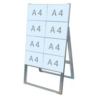 常磐精工 カードケーススタンド看板 A4横8片面ハイ ウエイトアーム・水タンクセット CCSK-A4Y8KH-3SET 1セット（直送品）