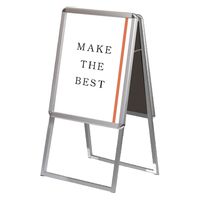 常磐精工 ポスターグリップスタンド看板 屋内用 A2両面シルバー ウエイトアーム・水タンクセット PGSK-A2RS-3SET 1セット（直送品）