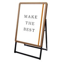 常磐精工 ポスターグリップスタンド看板 屋外用 B2 片面 木目 ウエイトアーム・水タンクセット PGSK-B2KM-G-3SET 1セット（直送品）