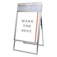 常磐精工 ポスターグリップスタンド看板パンフレットケース付(屋外用) A1片面シルバー ウエイトアーム・水タンクセット（直送品）