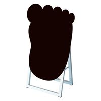 常磐精工 ポップルスタンド看板シルエット 45×60片面ブラック　足形 ウエイトアーム・水タンクセット（直送品）