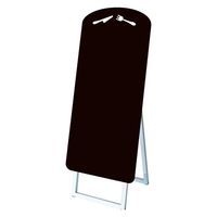 常磐精工 ポップルスタンド看板シルエット 45×90片面ブラック　ナイフフォーク形 ウエイトアーム・水タンクセット（直送品）