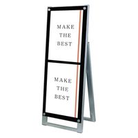 常磐精工 ポスター用スタンド看板 A3縦縦片面ブラック ウエイトアーム・水タンクセット PSSK-A3TTKB-3SET 1セット（直送品）