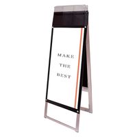 常磐精工 ポスター用スタンド看板マグネジ パンフレットケース付 A3縦縦両面ブラック(屋外用) ウエイトアーム・水タンクセット（直送品）