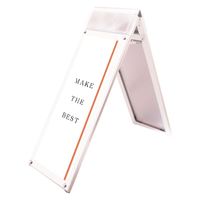 常磐精工 ポスター用スタンド看板パンフレットケース付 A3縦縦ロウ両面ホワイト(屋内用) ウエイトアーム・水タンクセット（直送品）