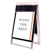 常磐精工 ポスター用スタンド看板パンフレットケース付 B2両面ブラック(屋外用) ウエイトアーム・水タンクセット（直送品）