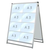 常磐精工 バリウスカードケーススタンド看板 A3横16両面 ウエイトアーム・水タンクセット VACCSK-A3Y16R-3SET 1セット（直送品）