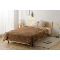 アイリスオーヤマ 布団カバーにもなる毛布　セミダブルサイズ ブラウン M-FC-SDL 1枚（直送品）