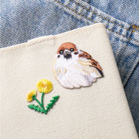 ヒサゴ 鳥刺繍ワッペンスズメ UTN205 1セット(5個)（直送品）
