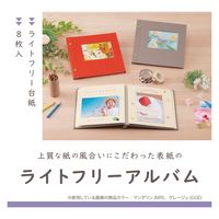 セキセイ ライトフリーアルバム グレージュ XP-5318-69 1セット(2冊)（直送品）