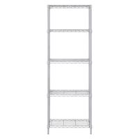 アイリスオーヤマ カラーメタルラック 幅55cm 5段 ハイタイプ ライトグレー CMM-55165 1台（直送品）