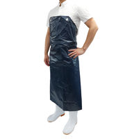 川西工業 ビニールエプロン スパット前掛 95×120cm ネイビー L #4470N 1枚