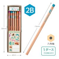 トンボ鉛筆 かきかた鉛筆ハローネイチャー2 ギフトセット2B MP-KHN2-2B 1セット