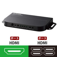 HDMI マルチビューワー 4画面分割 切替器 4入力 1出力 リモコン付 DH-SW2KMV41BK 1個 エレコム