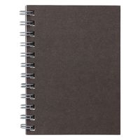 無印良品 植林木ペーパー裏うつりしにくいダブルリングノート A7　48枚 6mm横罫 ダークグレー 1セット（3冊） 良品計画