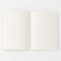 無印良品 上質紙 フラットに開くノート A6 横罫 80枚 黒 良品計画