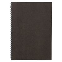 無印良品 植林木ペーパー裏うつりしにくいダブルリングノート B5　48枚 7mm横罫 ダークグレー 1セット（5冊） 良品計画