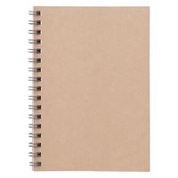 無印良品 植林木ペーパー裏うつりしにくいダブルリングノート A6　48枚 6mm横罫 ベージュ 1セット（5冊） 良品計画