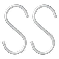無印良品 アルミS字フック 中 2個入 約幅4×高さ8.5cm 1セット（1組（2個入）×10） 良品計画