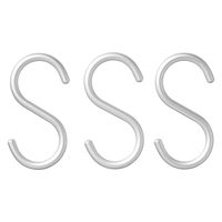 無印良品 アルミS字フック 小 3個入 約幅3×高さ5.5cm 1セット（30個：3個入×10） 良品計画