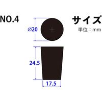 コクゴ フッ素ゴム栓 黒 24-7998-03 1個（直送品）