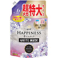 レノアハピネス 夢ふわタッチ ホワイトムスクの香り 詰め替え 超メガ特大 1900mL 1箱（6個入） 柔軟剤 P＆G