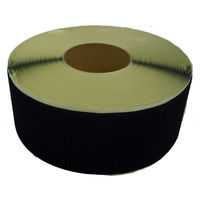 クラレファスニング 粘着剤付エコマジックテープ 幅100mmX長さ25m A面フック 黒 箱入 1巻