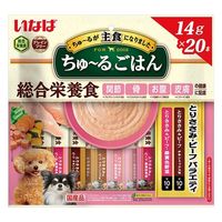 （バラエティパック）いなば ちゅーるごはん 犬 とりささみ・ビーフ 総合栄養食 国産（14g×20本）3袋 ちゅ～る ドッグフード 犬用 おやつ