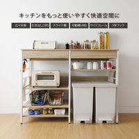 【軒先渡し】Sunharvest レンジ収納カウンター 引き出し付き ナチュラル WJ-1200 NA 1台（直送品）