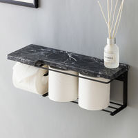 【軒先渡し】Sunharvest トイレットペーパーホルダー ストックタイプ ブラック SIN-35 SBK 1個（直送品）