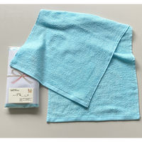 【名刺ポケット付袋】粗品のタオル(ブルー)/(薄さ標準=約62g)/ふわふわ総パイル CG200B-soshina 1箱(60枚入)（直送品）