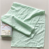 【名刺ポケット付袋】日繊商工 景品タオル(グリーン)/(薄さ標準=約62g)/ふわふわ総パイル CG200G-keihin 1箱(60枚入)（直送品）