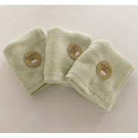 日繊商工 ふんわり無撚糸カラータオル(フェイスタオル:グリーン) SVM221(GR)-100 1箱(100枚入)（直送品）