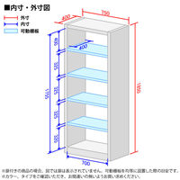 オカムラ ジャスタスラック 本体（単体型） 5段 幅750×奥行400×高さ1850ｍｍ ブラック 1台  オリジナル